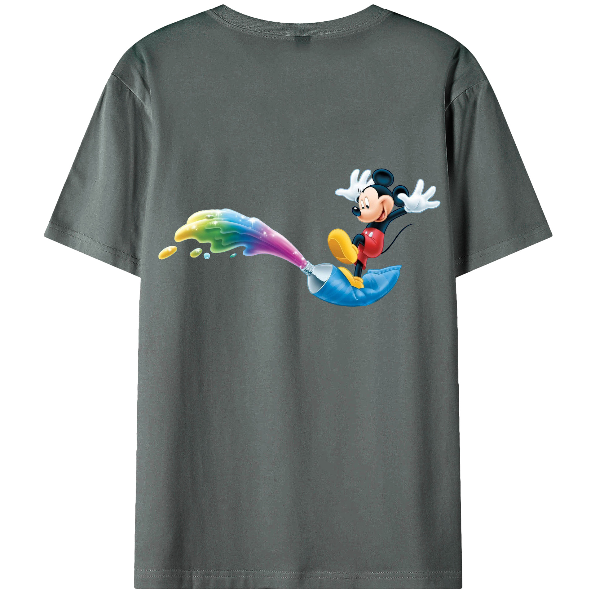 （画像用） ミッキーマウス Mickey Mouse 綿100％半袖Tシャツ（背面プリント）